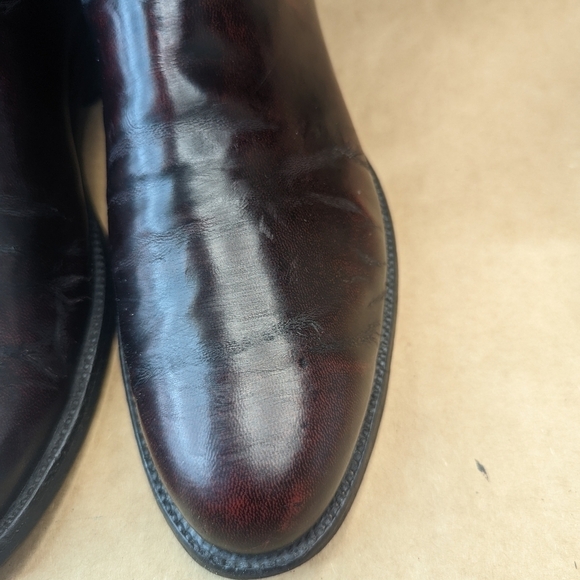 Lucchese Classics men's size 10.5E black cherry leather classic Western cowboy b - Picture 5 of 12